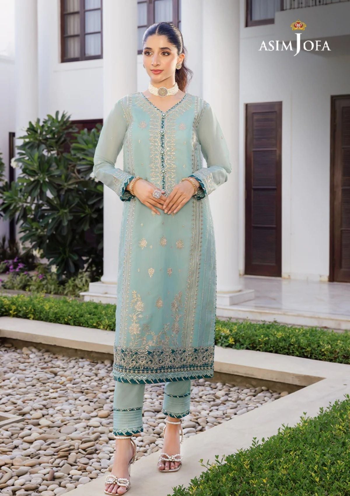 Formal Collection - Asim Jofa - Zari Sitara - AJZS#26 - Official Asim Jofa - Agha Fabrics UK