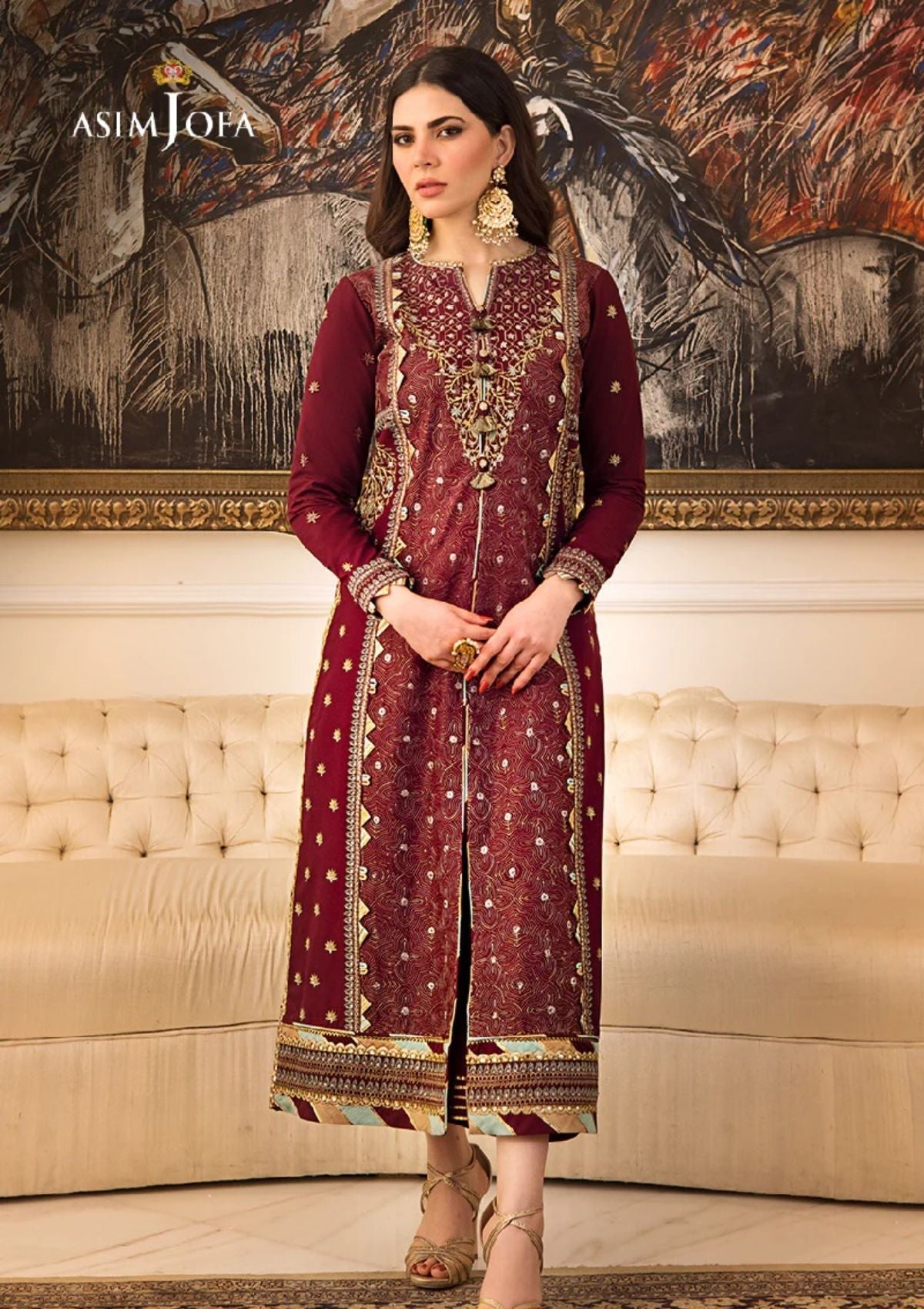 Formal Collection - Asim Jofa - Zari Sitara - AJZS#10 - Official Asim Jofa - Agha Fabrics UK