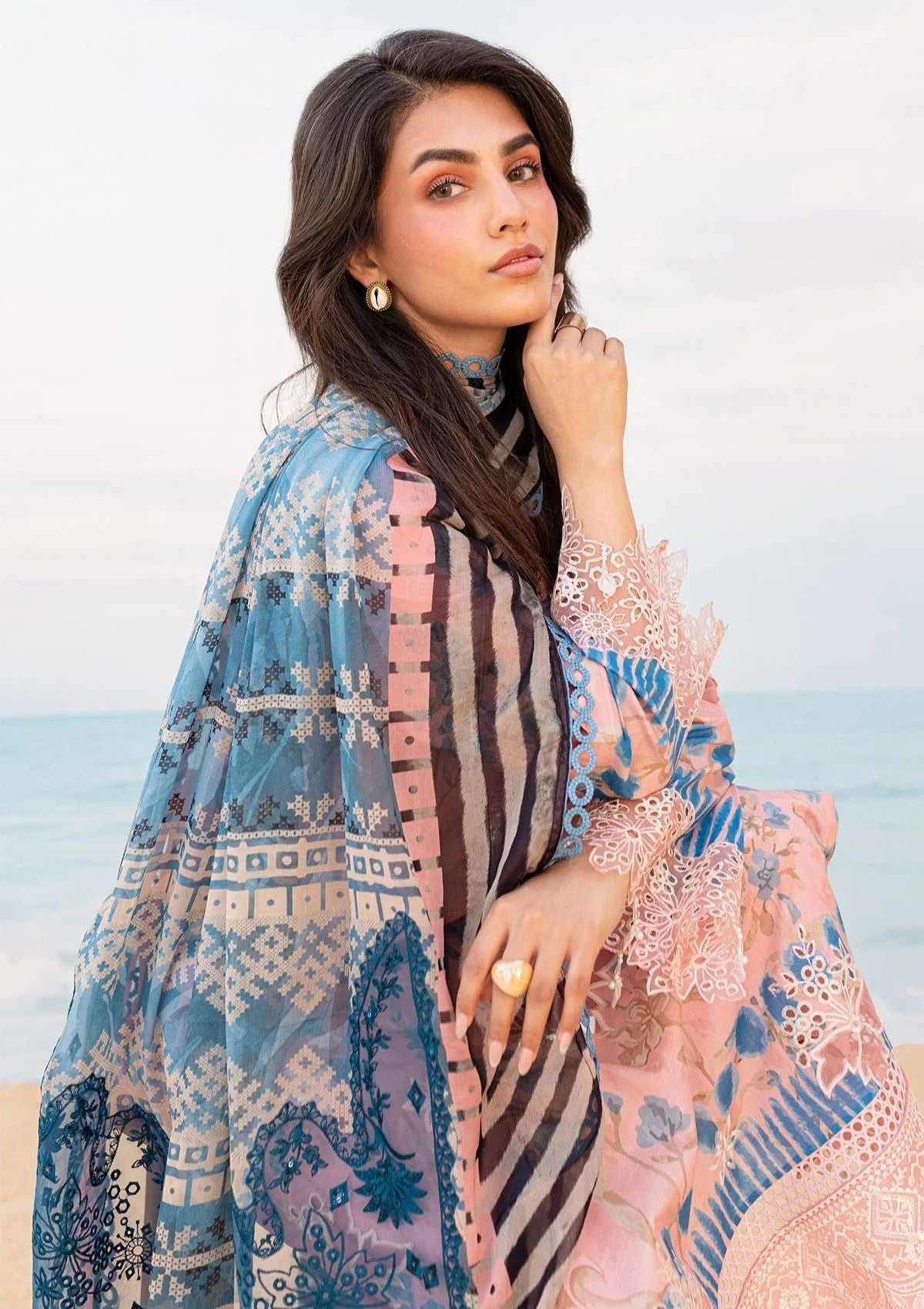 Lawn Collection - Nureh - Gardenia - Embroidered 24 - NS#132 - Official Nureh - Agha Fabrics UK