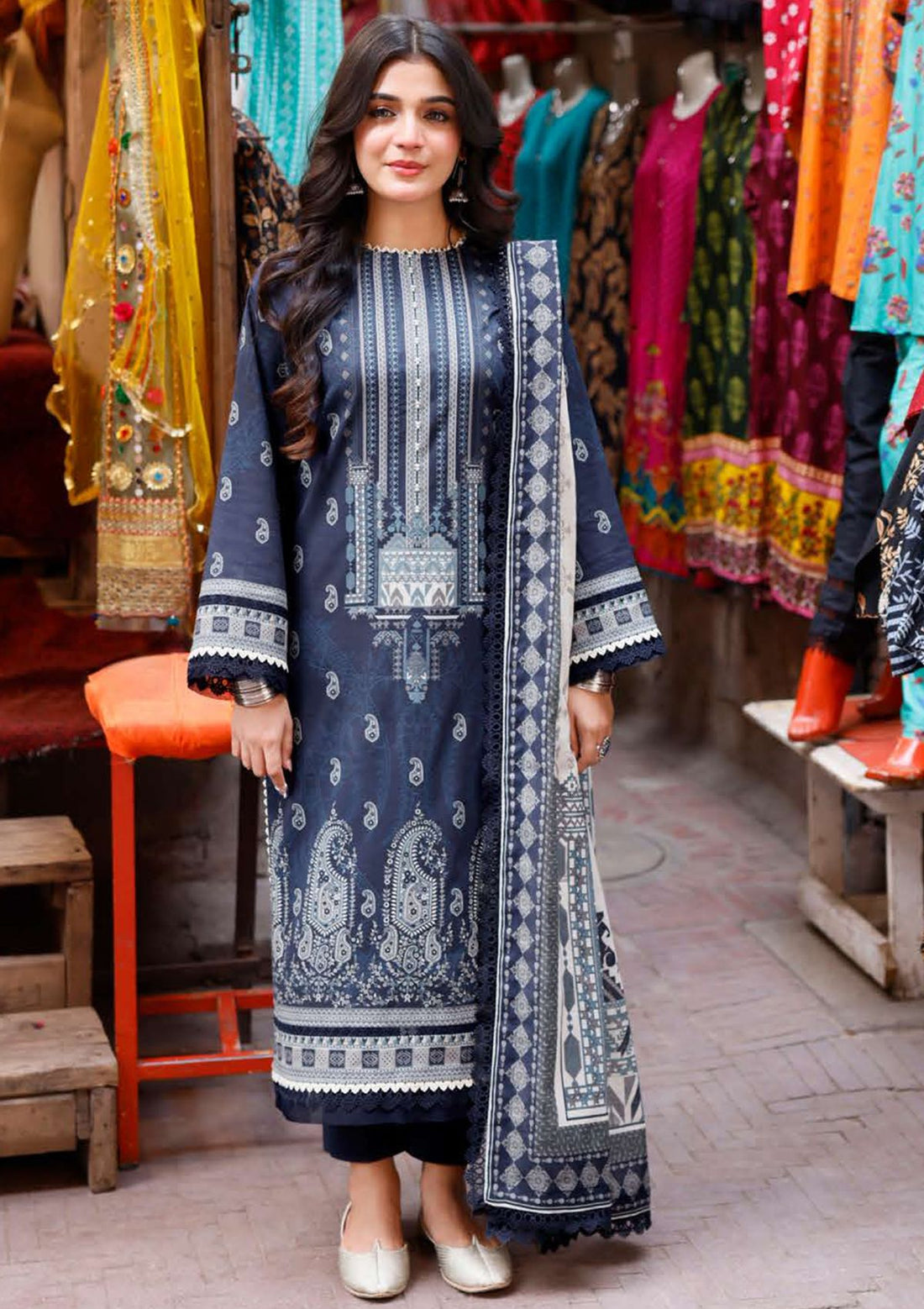 Lawn Collection - Asim Jofa - Basic Prints 24 - AJBB#04 - Official Asim Jofa - Agha Fabrics UK