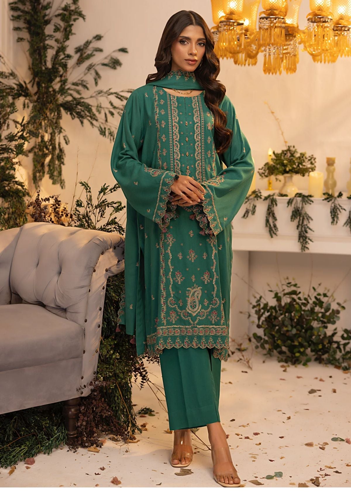 Winter Collection - Lakhany - Cashmi Wool - LCW24#LG-RL-0085 - Official Lakhany - Agha Fabrics UK