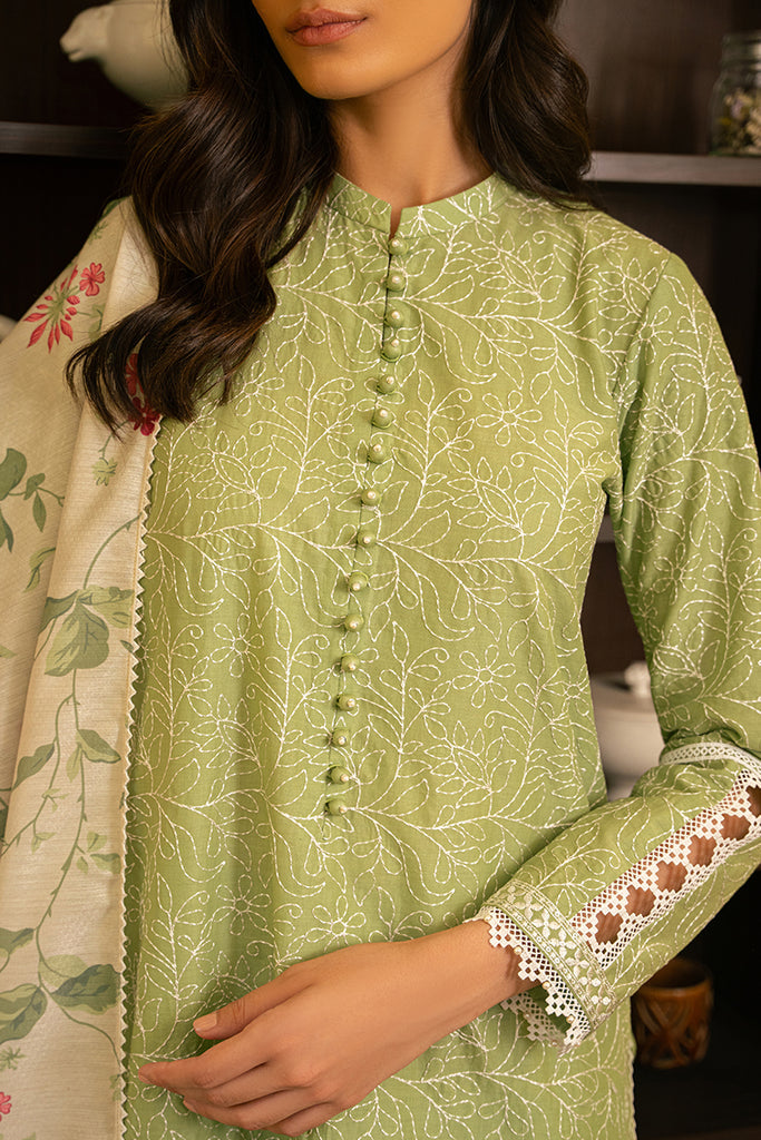 Cross Stitch | Mahiri Embroidered Lawn 24 | VERDANT GREEN - Official Cross Stitch - Agha Fabrics UK