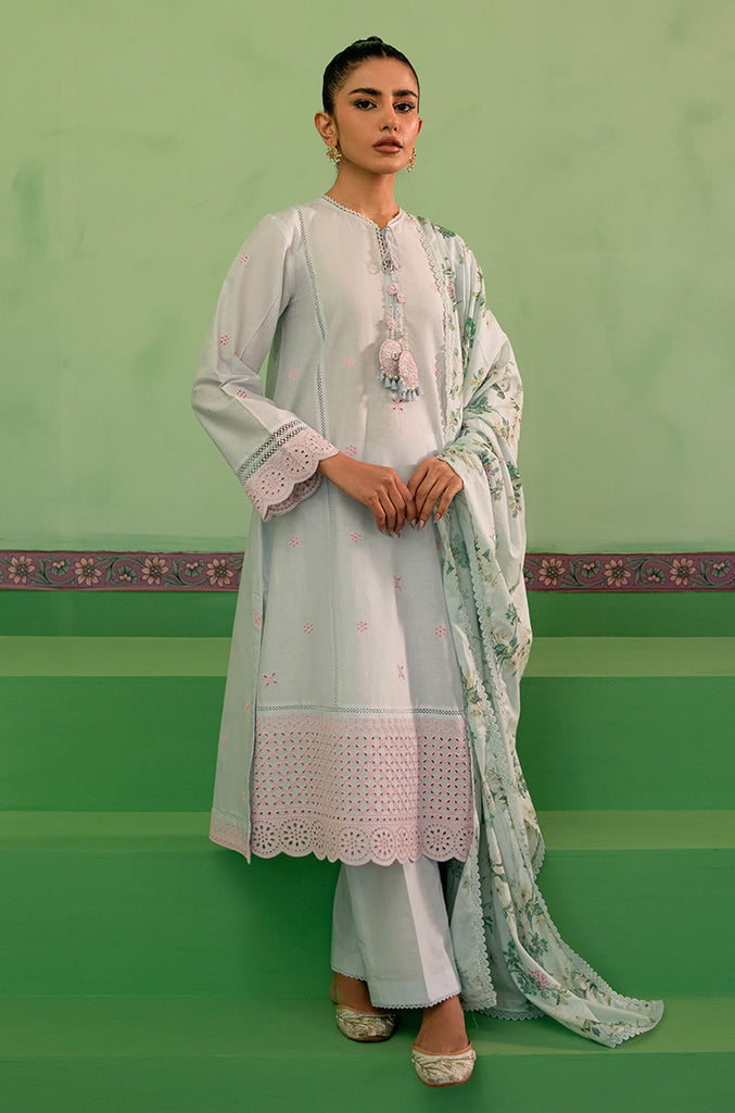 Cross Stitch | Mahiri Embroidered Lawn 24 | AQUA PEARL