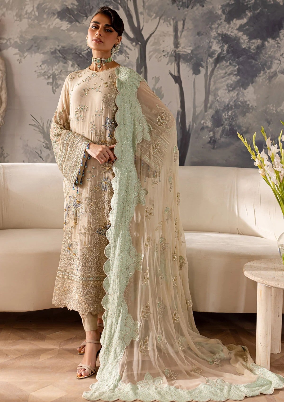 Formal Collection - Nureh - Elanora - Unstitched 24 - NE#58 - Official Nureh - Agha Fabrics UK