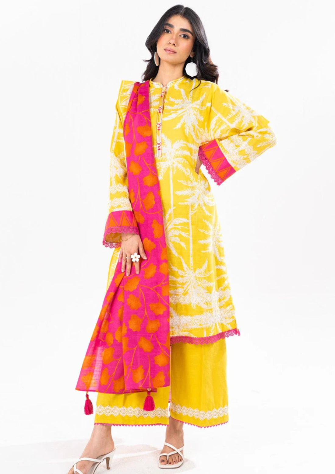 Winter Collection - Al Karam - Unstitched 24 - FW-25-24-YELLOW - Official Al Karam - Agha Fabrics UK