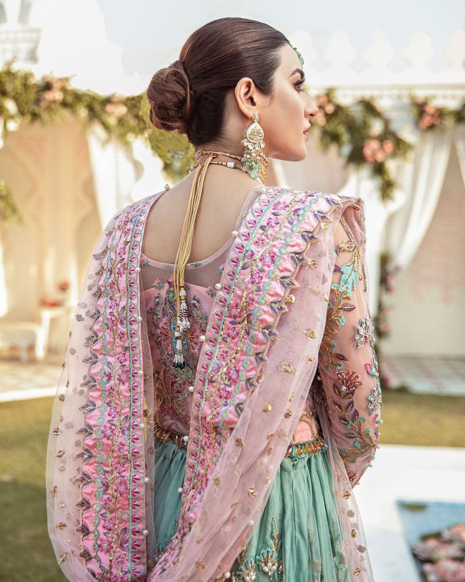 Gulaal | Wedding Formals | Joli Embroidered Net 3-Piece Suit WS-03 - Official Gulaal - Agha Fabrics UK