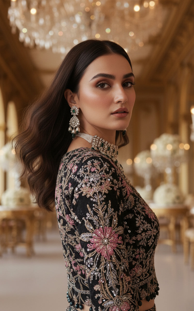 Threads and Motifs | Formal Dresses 25 | Embroidered Blouse With Lehenga