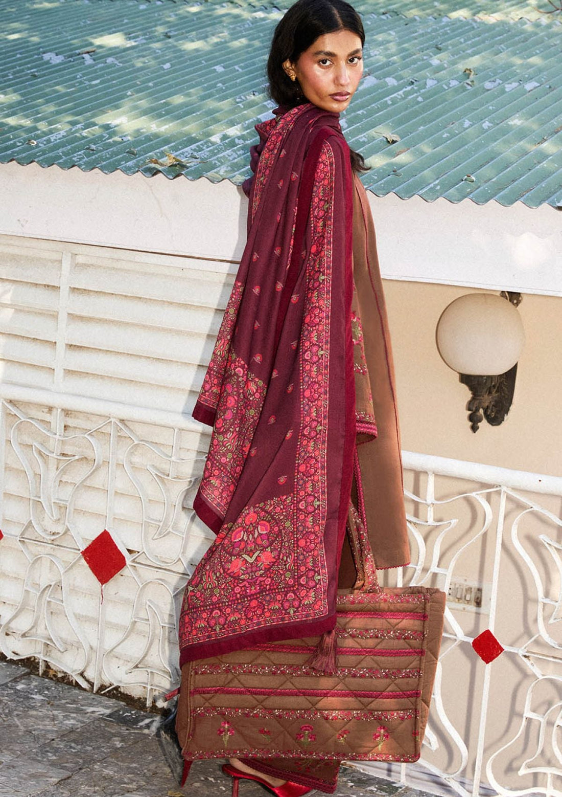 Winter Collection - Jugnu by Hussain Rehar - Autumn Winter - Hazel - Official Jugnu by Hussain Rehar - Agha Fabrics UK