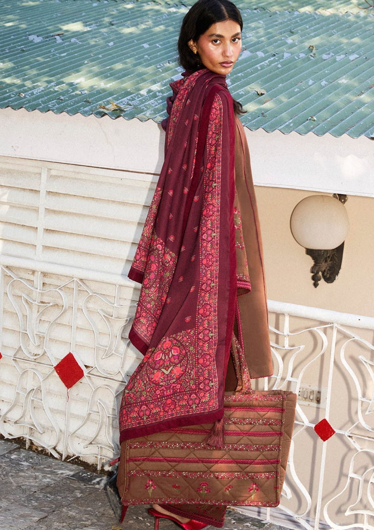 Winter Collection - Jugnu by Hussain Rehar - Autumn Winter - Hazel - Official Jugnu by Hussain Rehar - Agha Fabrics UK