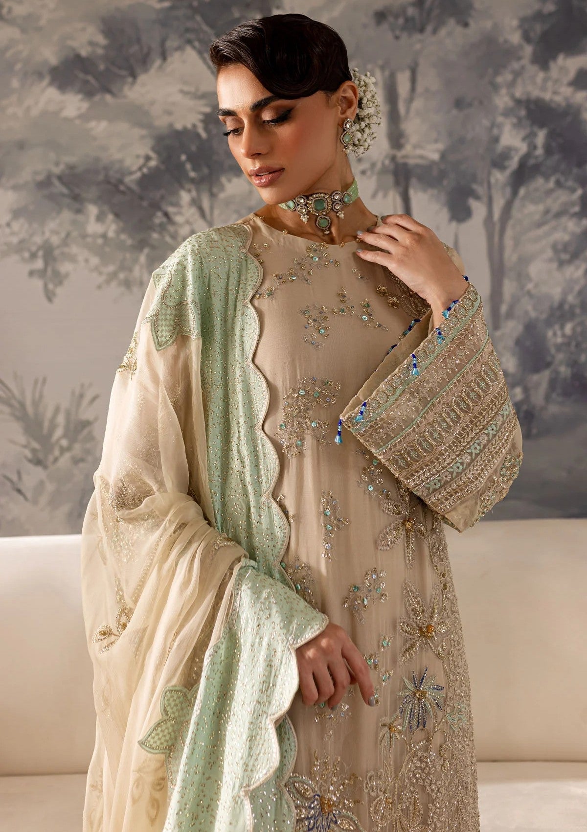 Formal Collection - Nureh - Elanora - Unstitched 24 - NE#58 - Official Nureh - Agha Fabrics UK