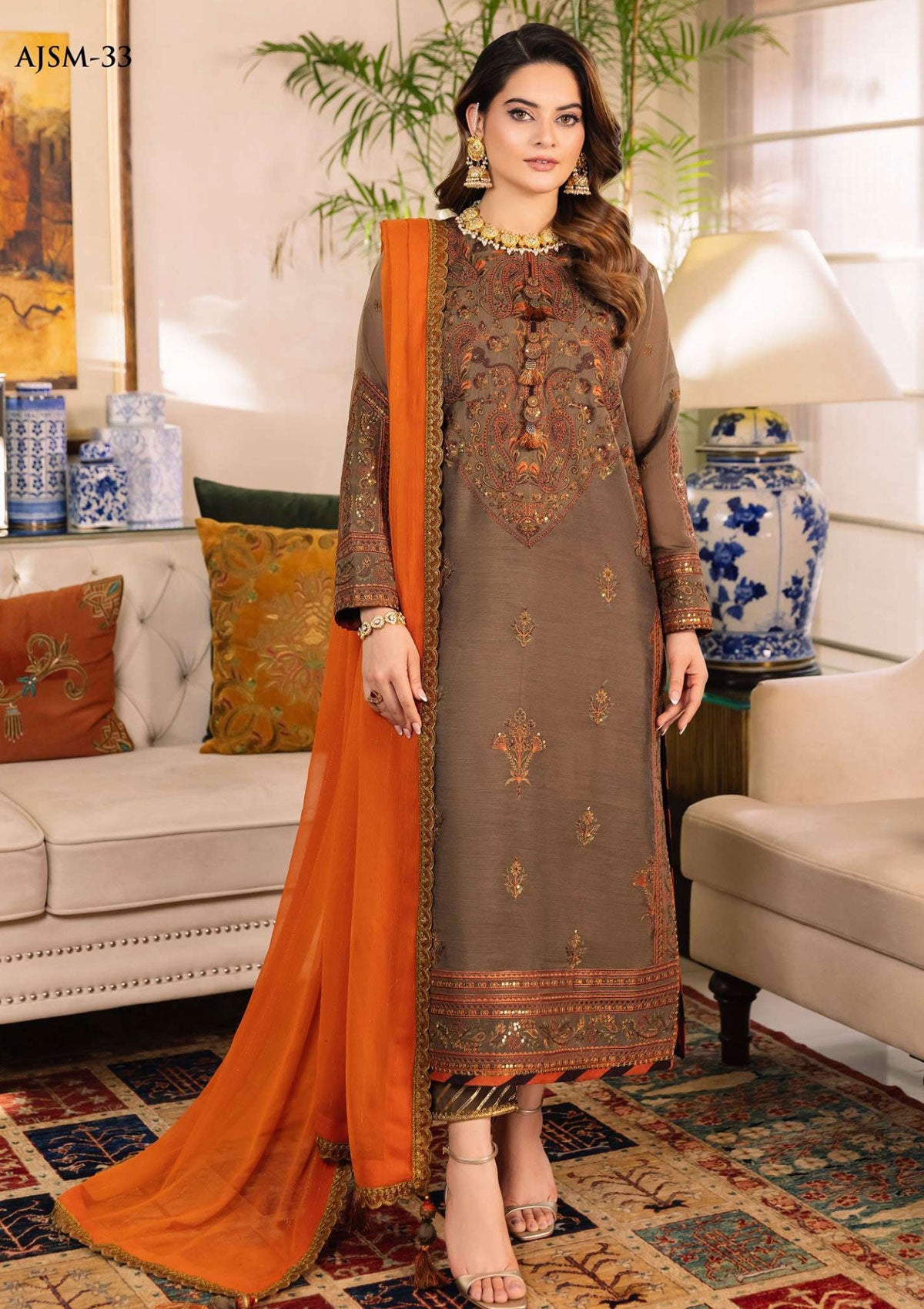 Summer Collection - Asim Jofa - Maahru - AJSM#33 - Official Asim Jofa - Agha Fabrics UK