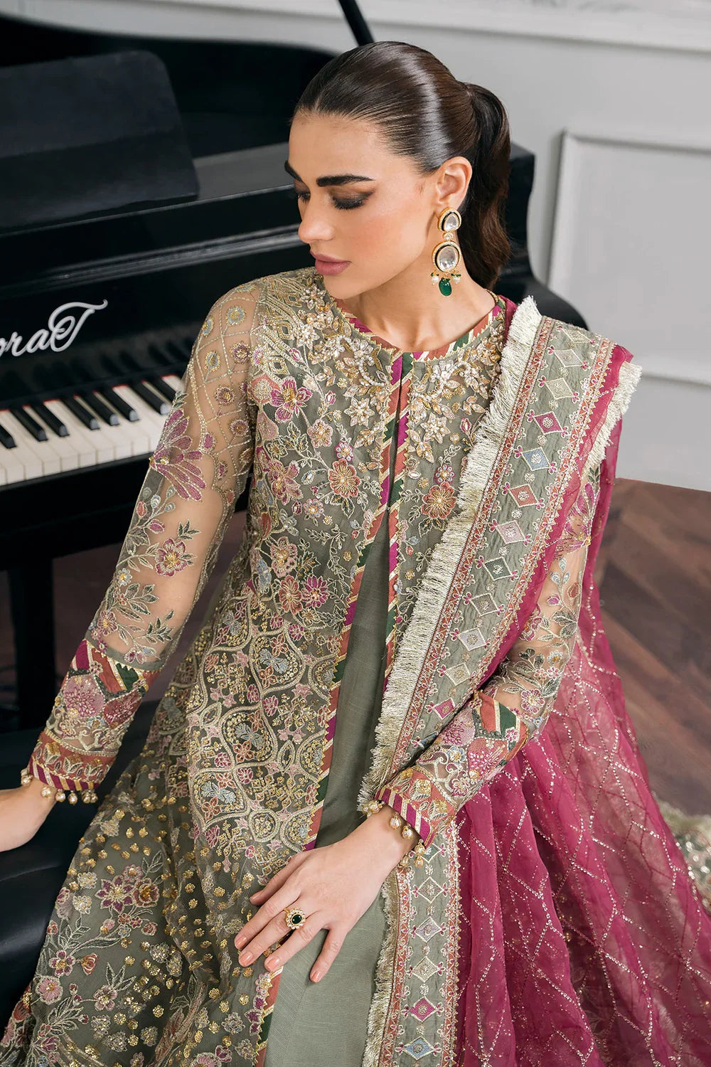 Baroque | Chantelle Embroidered Collection | CH12-02 - Official Baroque - Agha Fabrics UK