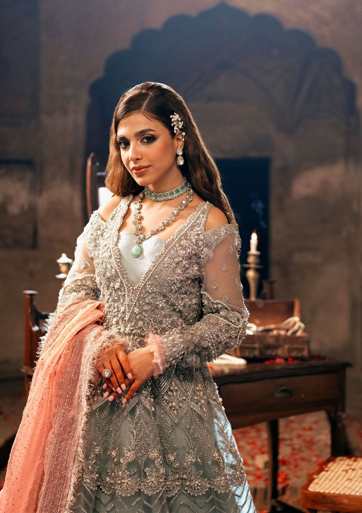 Formal Collection - Maryam Hussain - Gulaab 24 - ROSHAN - Official Maryam Hussain - Agha Fabrics UK