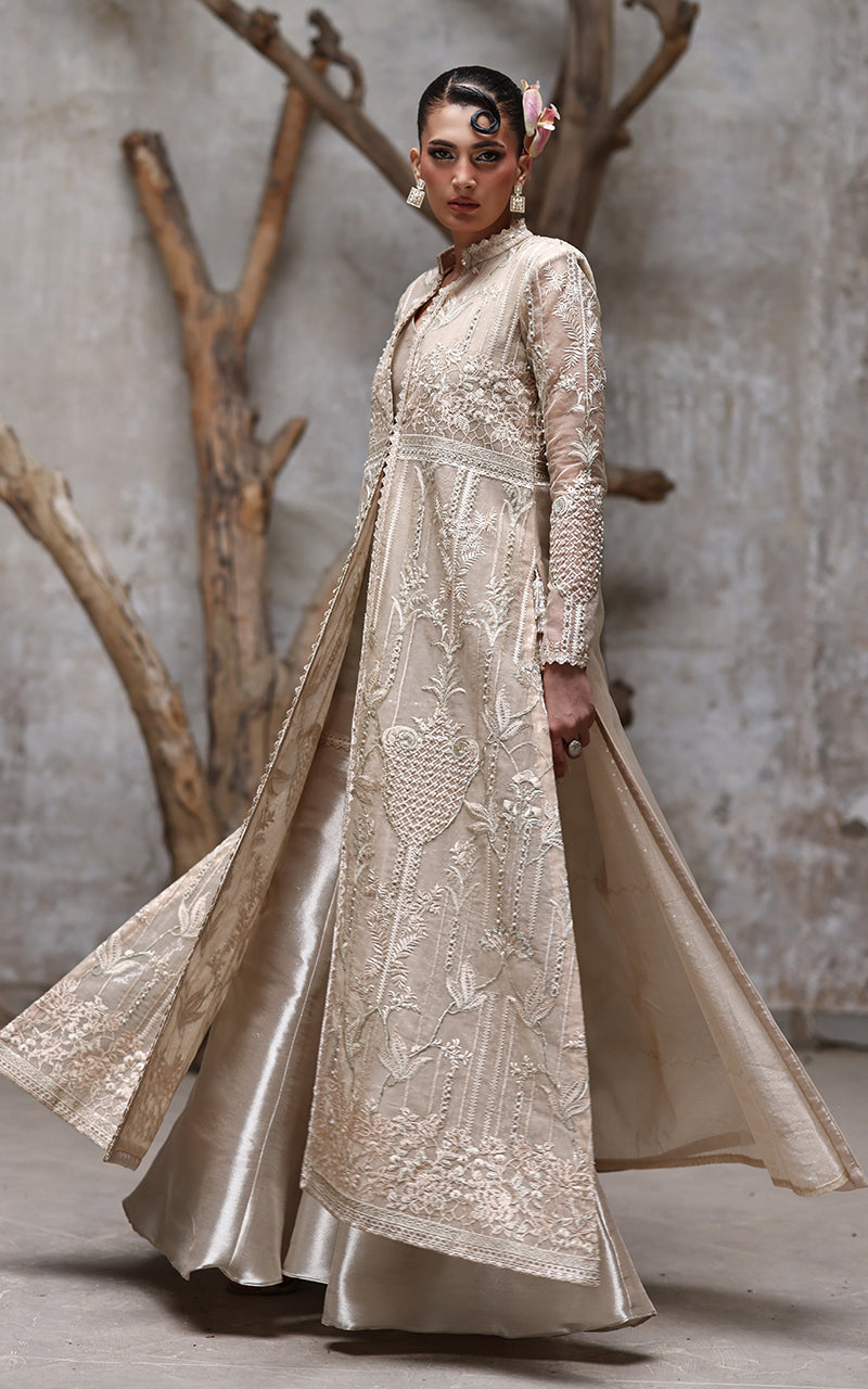 Threads and Motifs | Formal Dresses 25 | NET EMBROIDERED JACKET WITH GHARARA