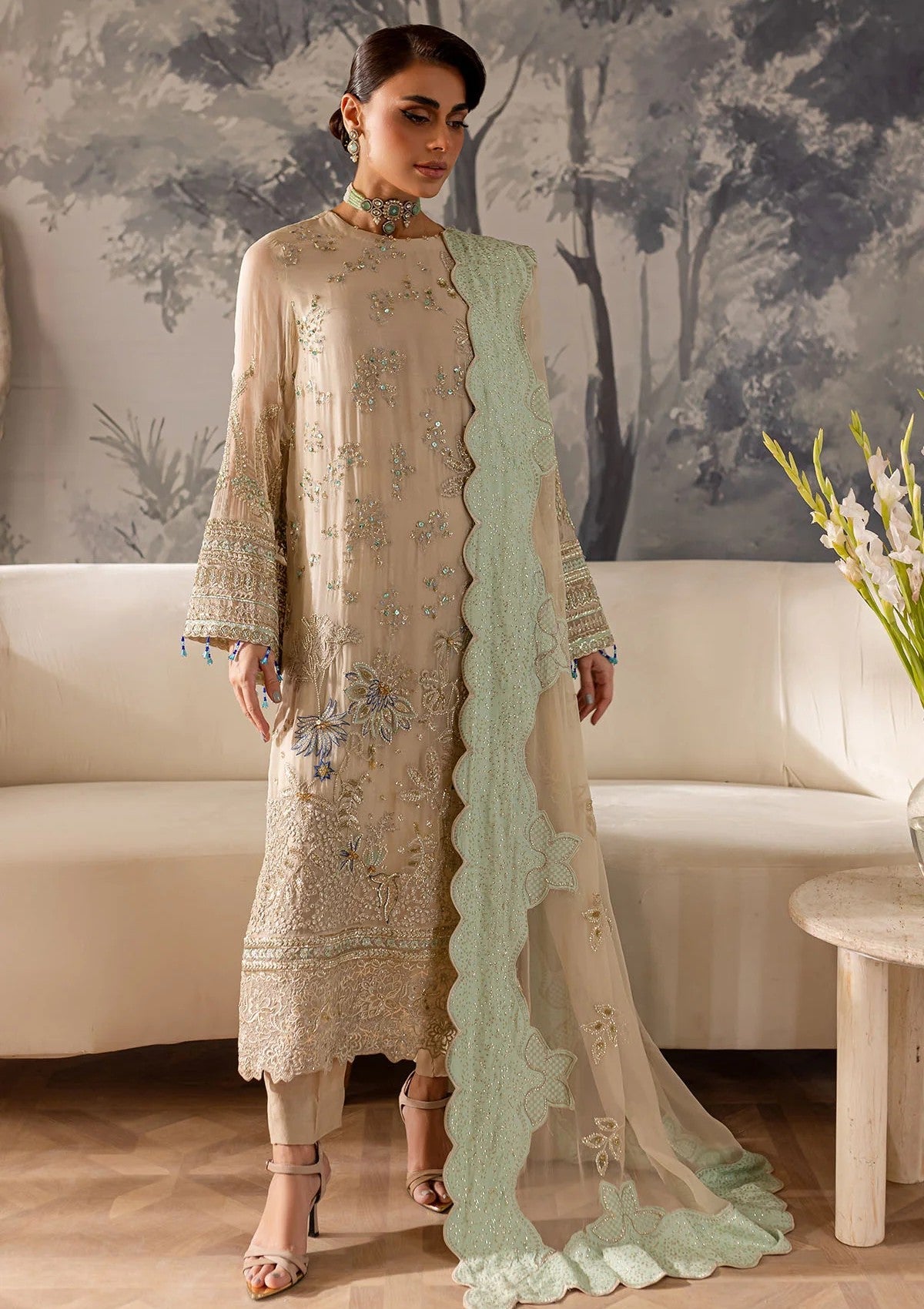 Formal Collection - Nureh - Elanora - Unstitched 24 - NE#58 - Official Nureh - Agha Fabrics UK