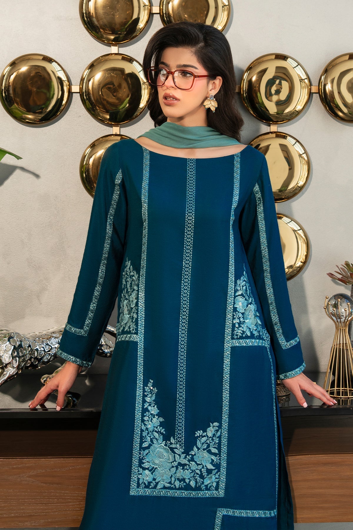 Erum Khan | Eid Edit 25 | Midnight Teal