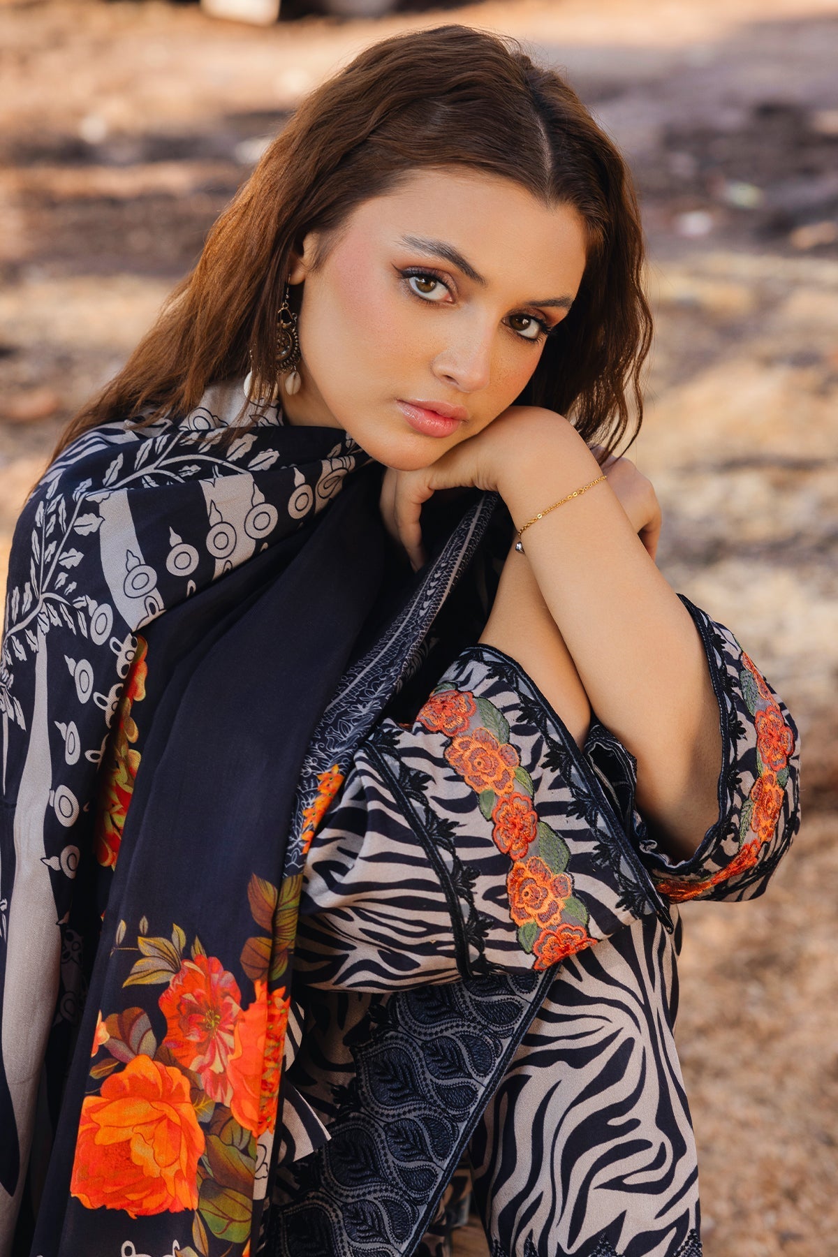 Charizma | Aniiq Embroidered Collection | STAPLE SHAWL ANW4-03 - Official Charizma - Agha Fabrics UK