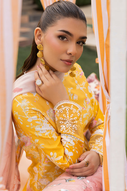 Saad Shaikh | Lawn 25 | Yellow - Amber Bloom
