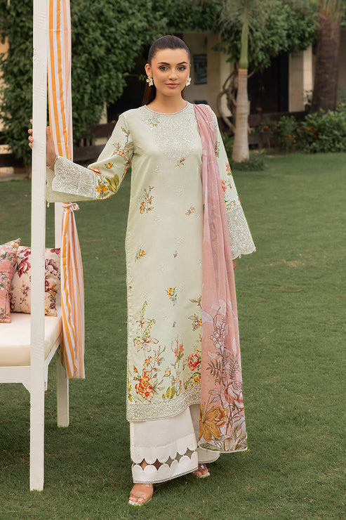 Saad Shaikh | Lawn 25 | Pista - Floral Mirage