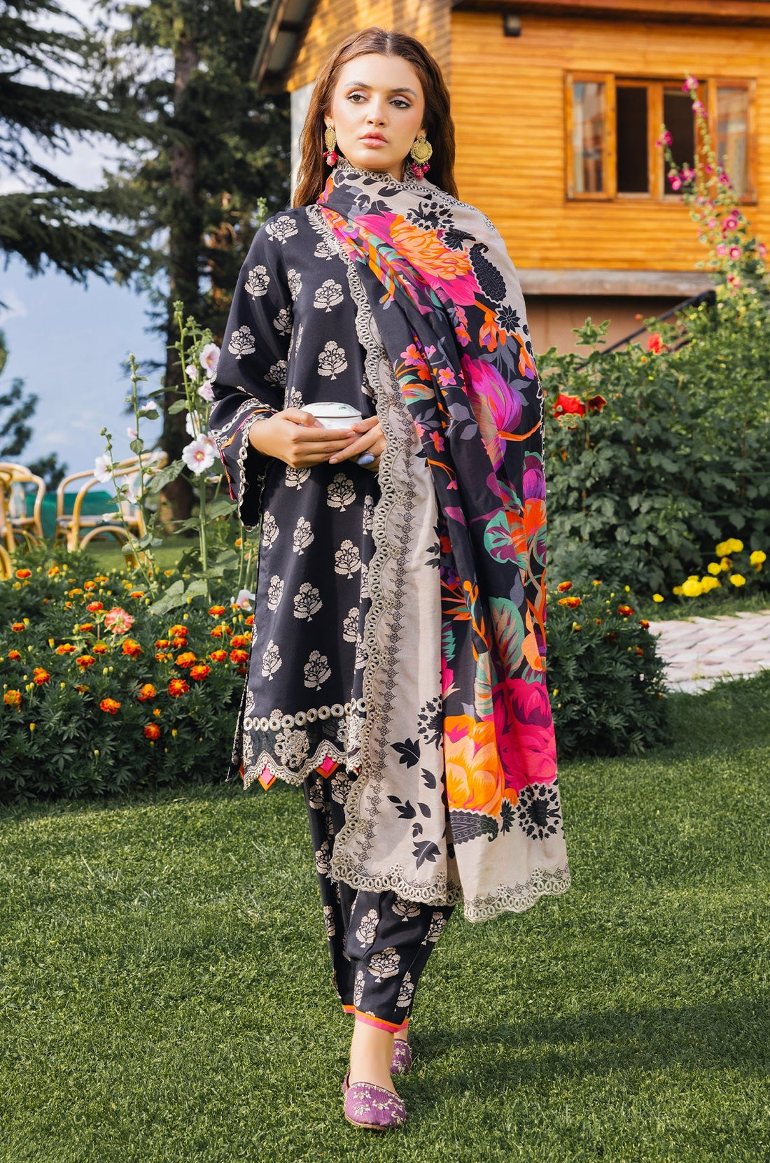 Charizma | Aniiq Embroidered Collection | STAPLE SHAWL ANW4-07 - Official Charizma - Agha Fabrics UK