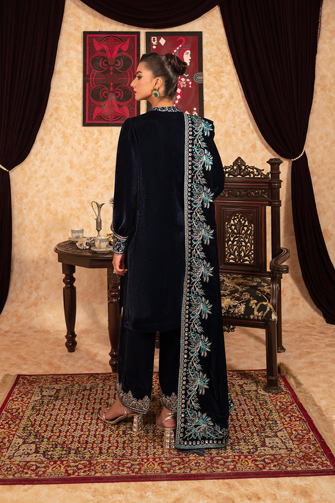 Fozia Khalid | Velvet Deck | Spade - Official Fozia Khalid - Agha Fabrics UK