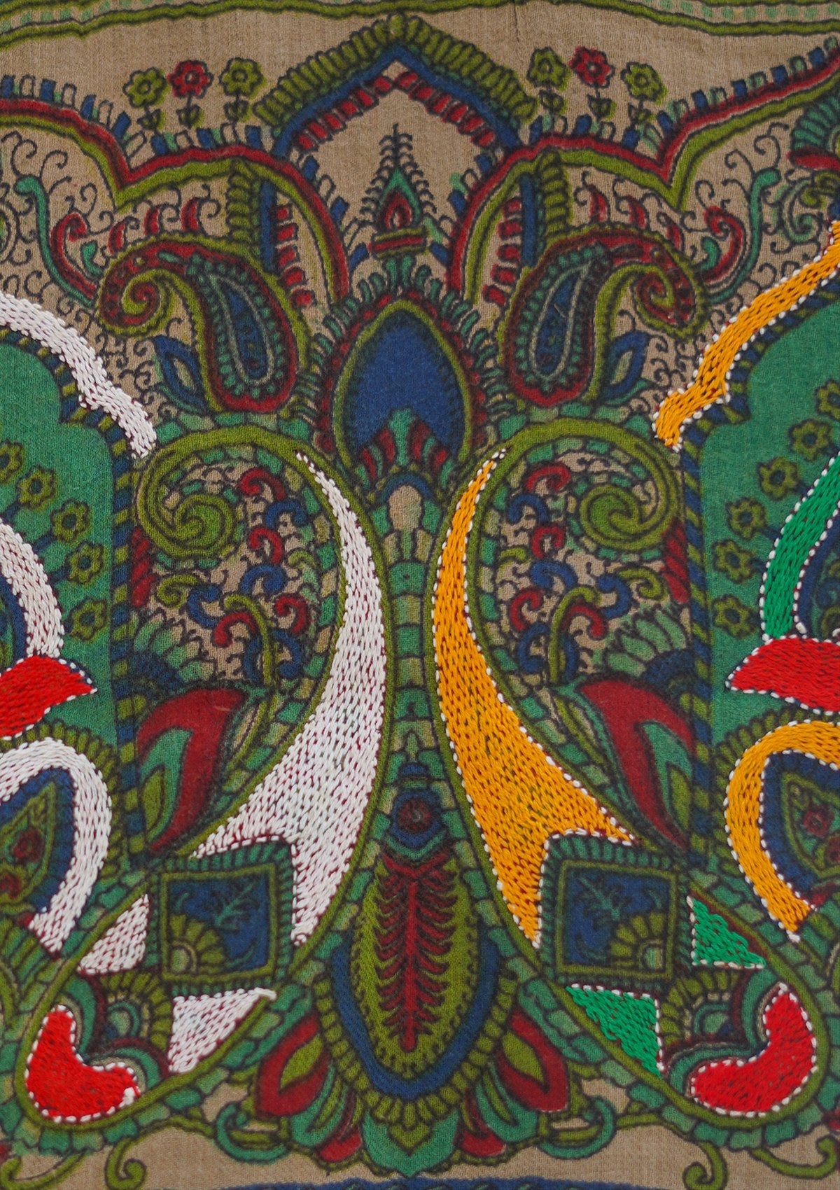 Wool Needle Work Shawl D - 44S - N BLUE