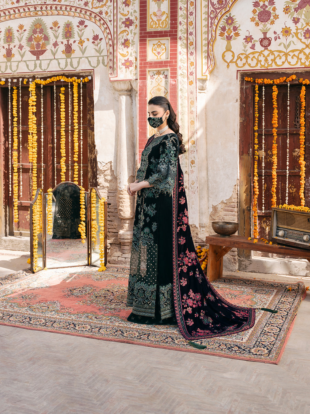 Flossie | Siara Velvet Formals | V-102 - B - Official Flossie - Agha Fabrics UK