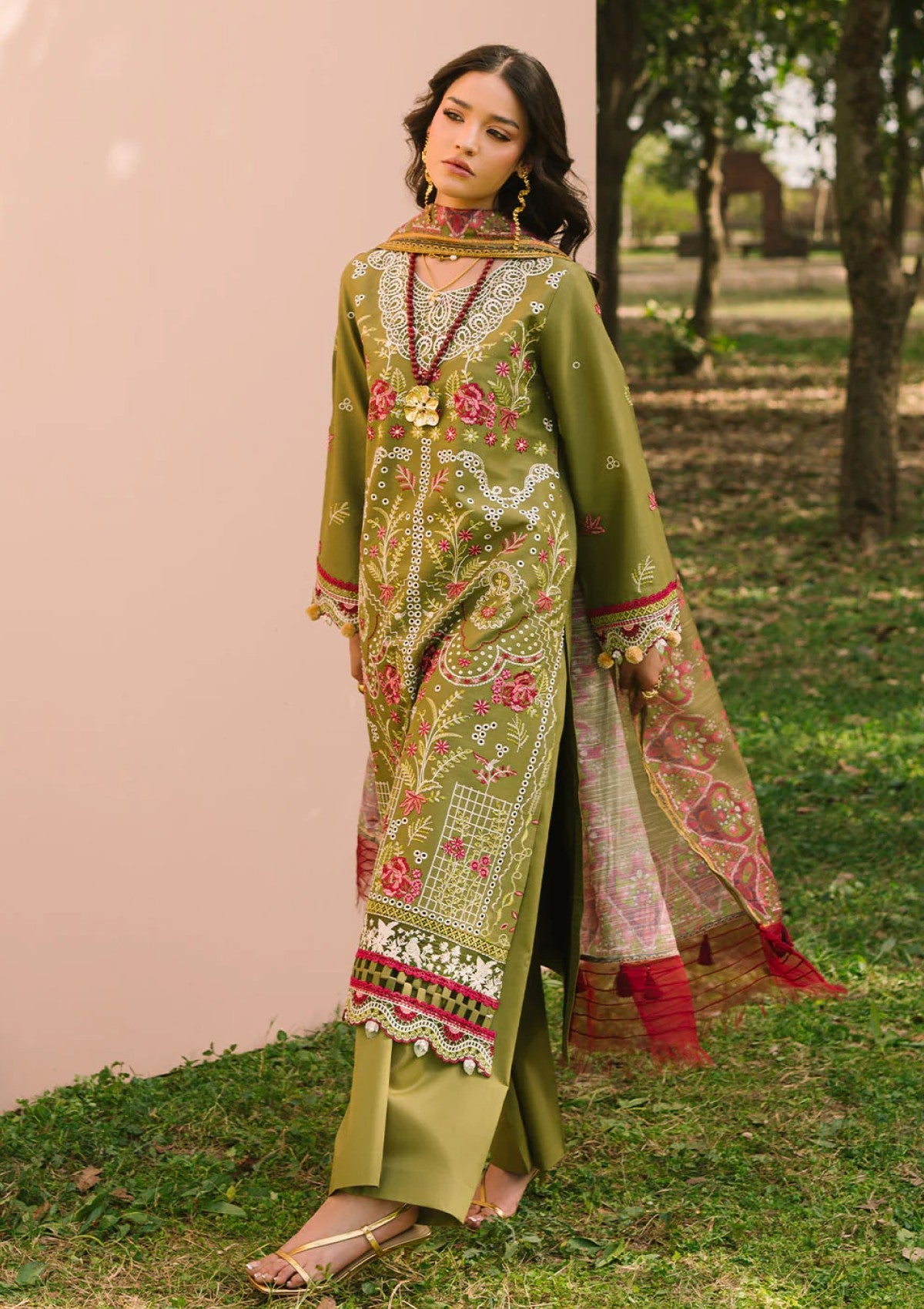 Lawn - Mahnur - Dahlia - Luxury 25 - D#08 - Saage