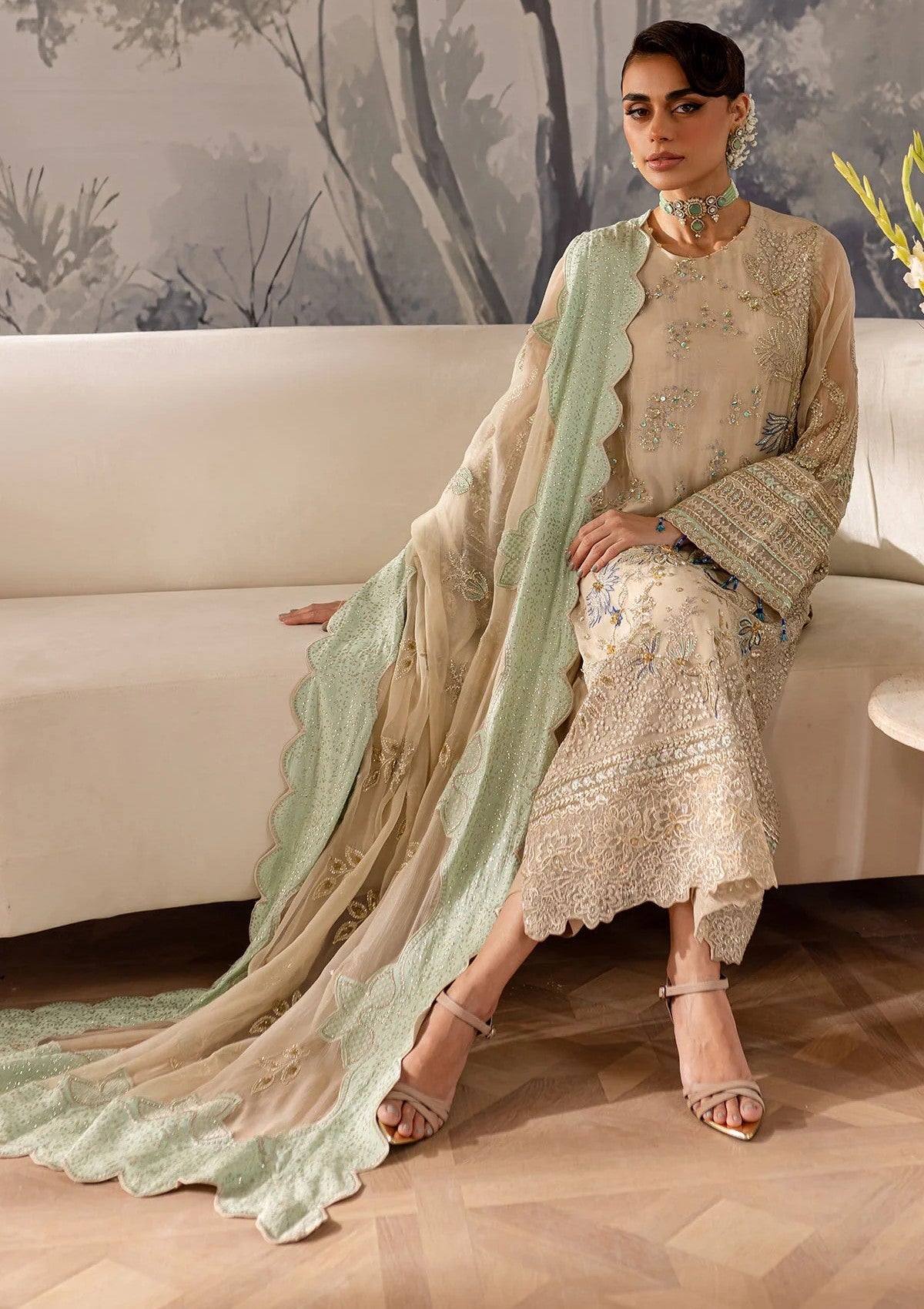 Formal Collection - Nureh - Elanora - Unstitched 24 - NE#58 - Official Nureh - Agha Fabrics UK