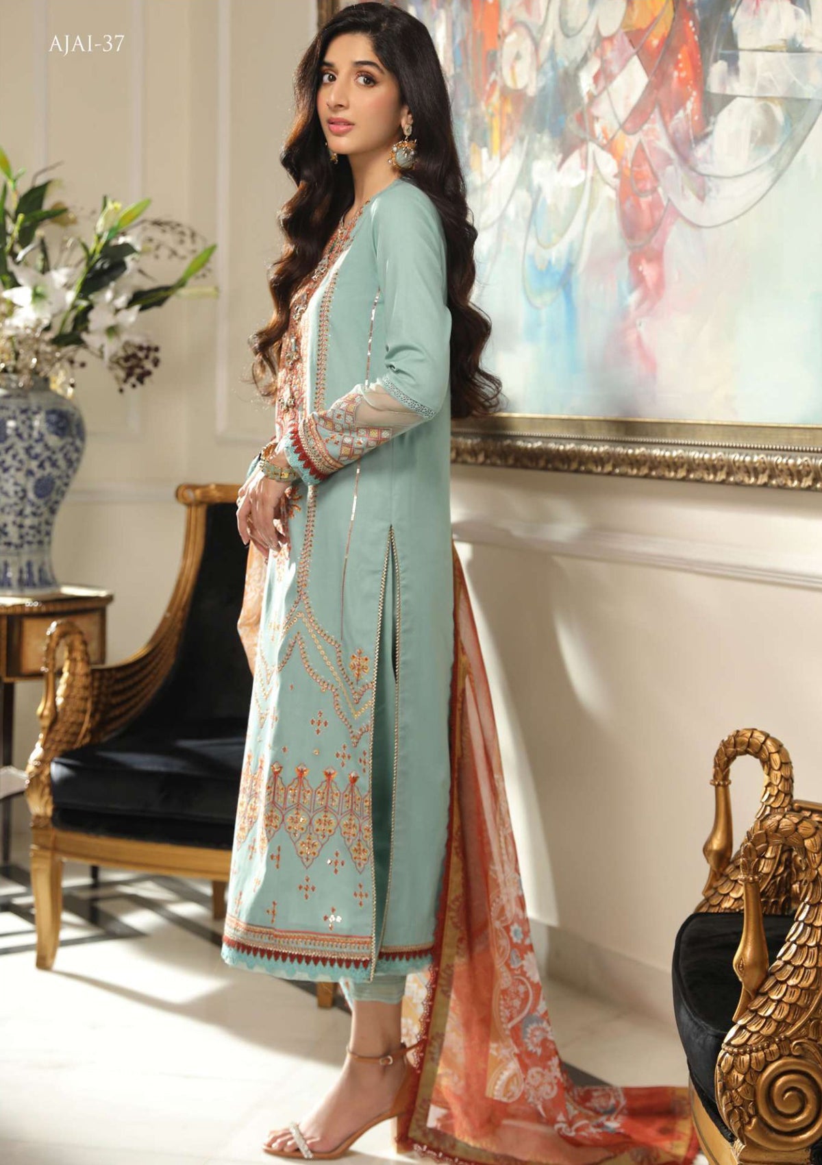 Lawn Collection - Asim Jofa - Aira - AJAI#37 - Official Asim Jofa - Agha Fabrics UK