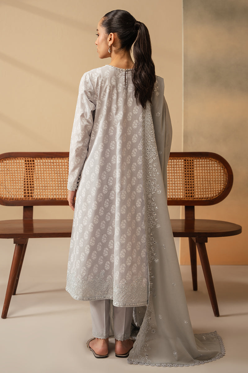 Cross Stitch | Mahiri Embroidered Lawn 24 | PEARL BLUE - Official Cross Stitch - Agha Fabrics UK