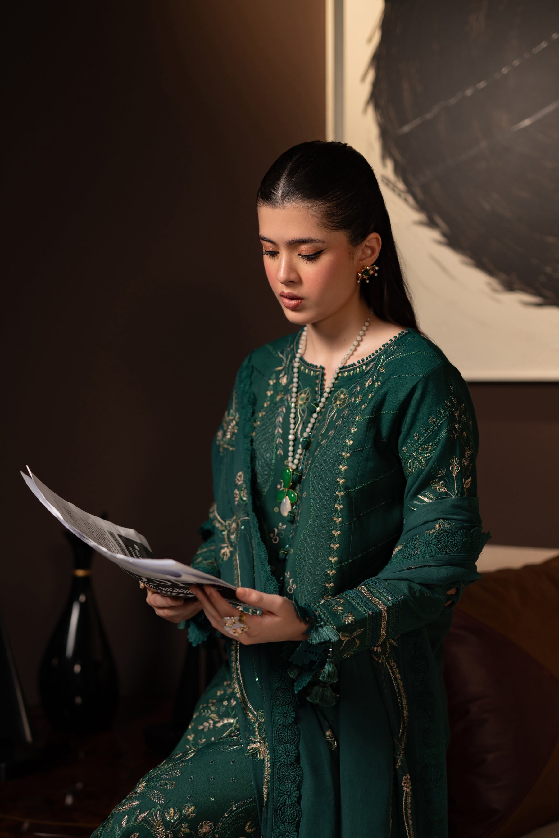 Naqshi | Medaline Khaddar Collection | SANGAT