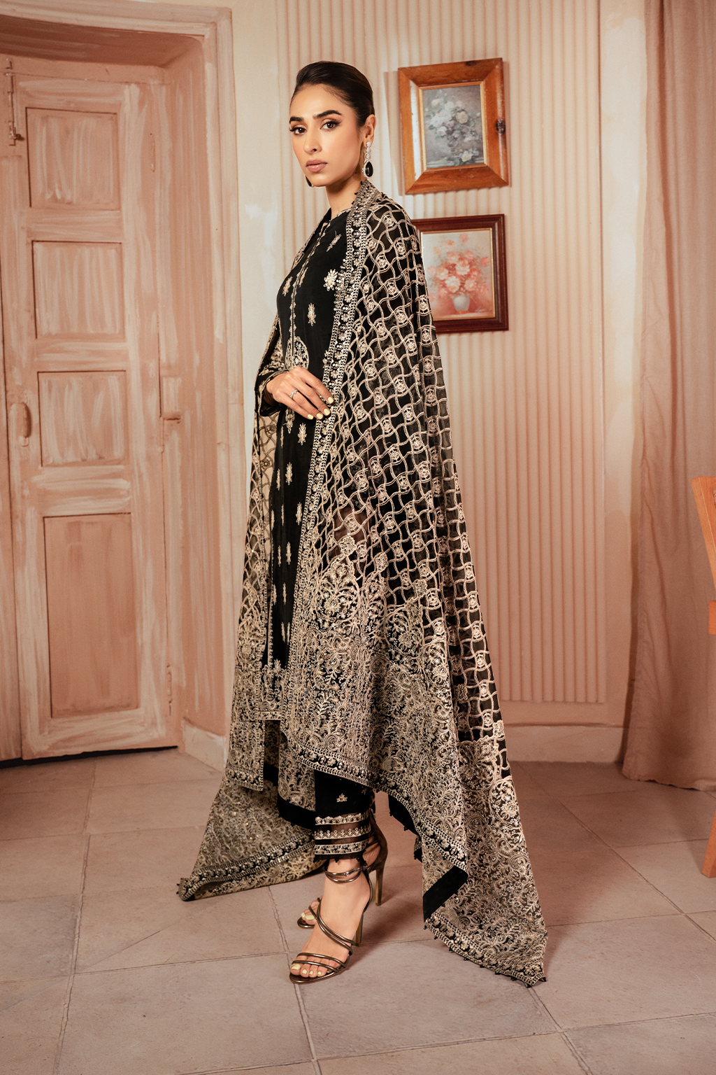 Iznik | Chiffonkari Formals | ICK-03 Embroidered Chiffon - Official Iznik - Agha Fabrics UK