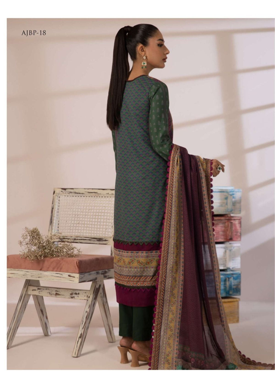 Lawn Collection - Asim Jofa - Prints - AJBP#18 - Official Asim Jofa - Agha Fabrics UK