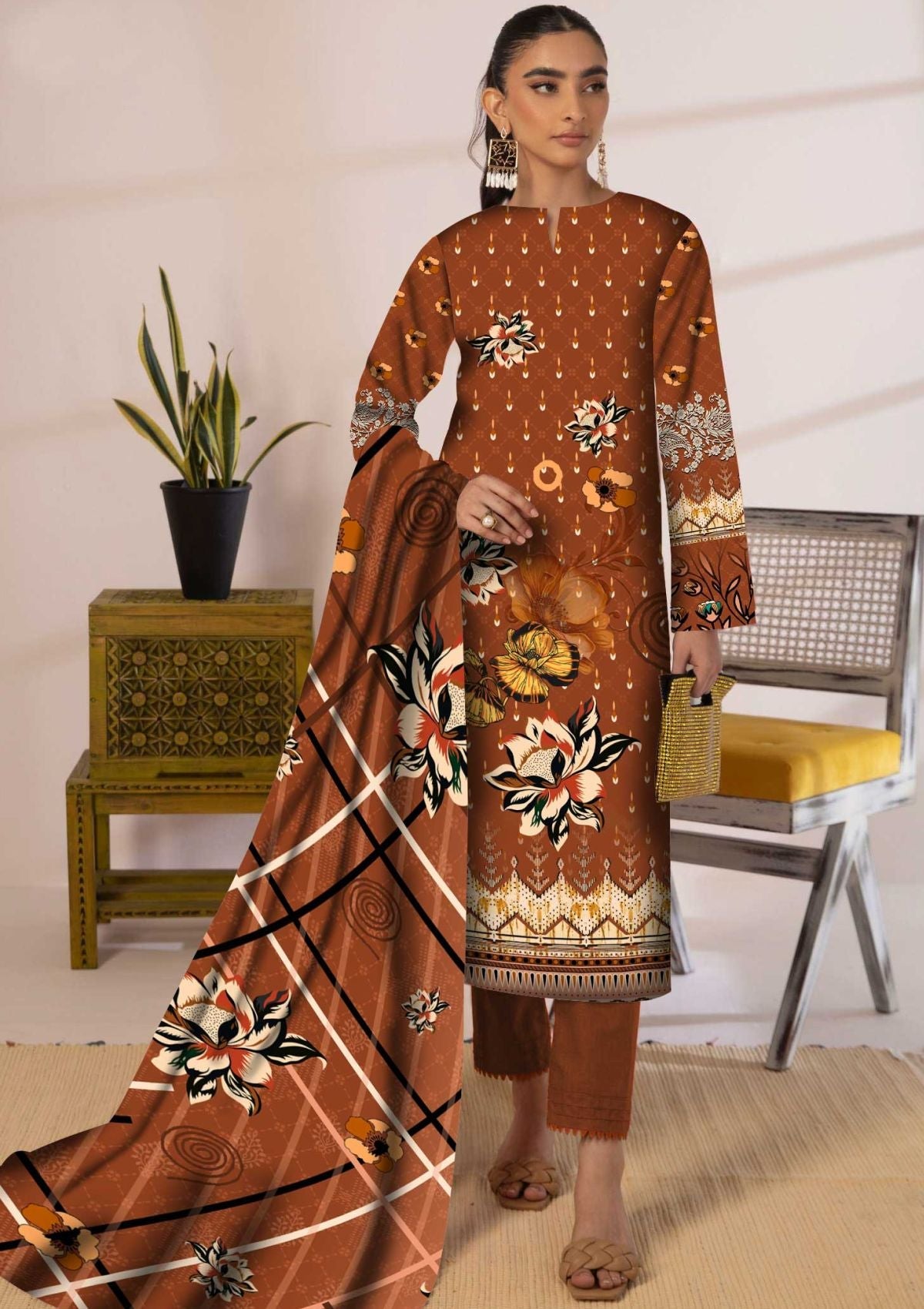 Winter Collection - Art n Style - Monsoon Linen - Volume 2 - A24#08 - Official Art n Style - Agha Fabrics UK
