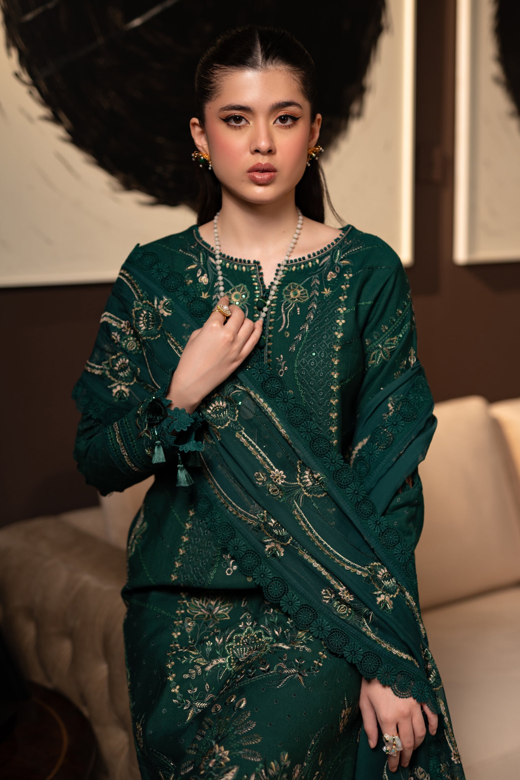 Naqshi | Medaline Khaddar Collection | SANGAT
