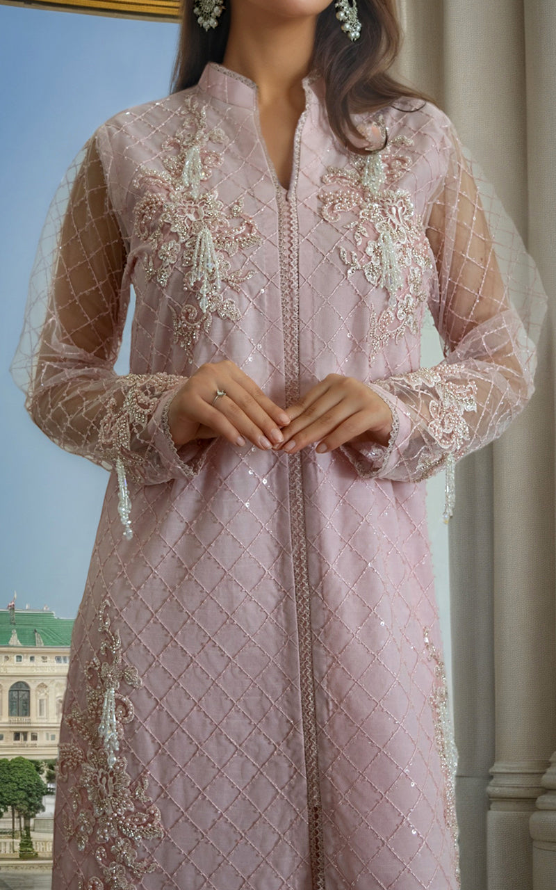 Threads and Motifs | Formal Dresses 25 | Net Embroidered Jacket With Trouser