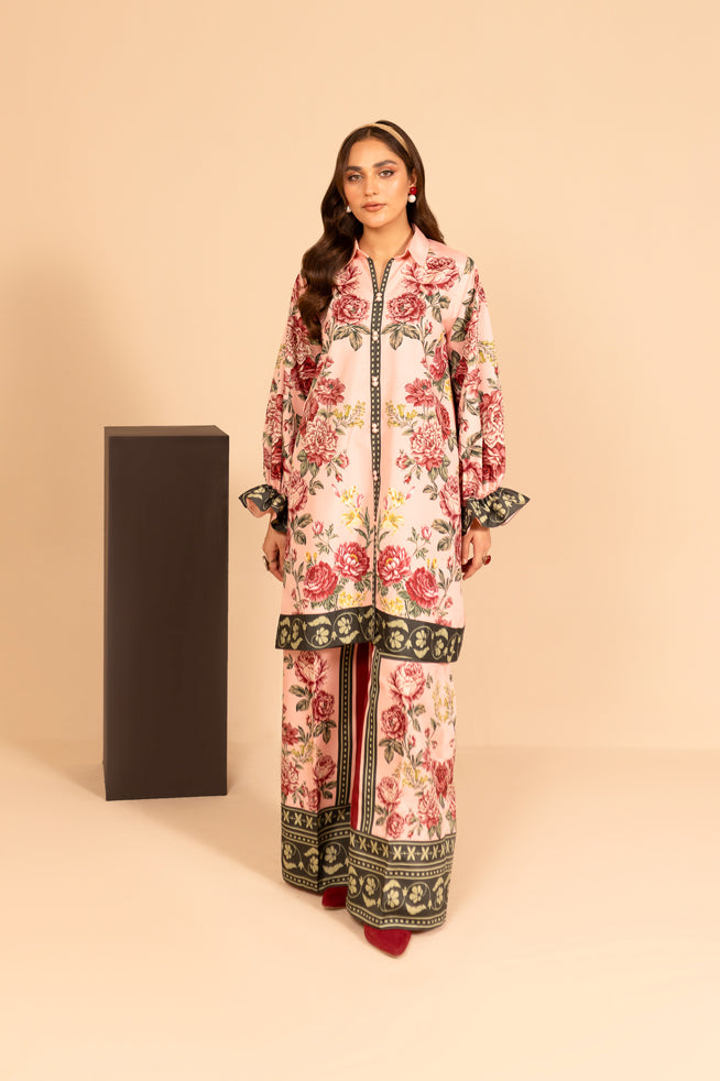 Fozia Khalid | Print Edit | Coral - Official Fozia Khalid - Agha Fabrics UK