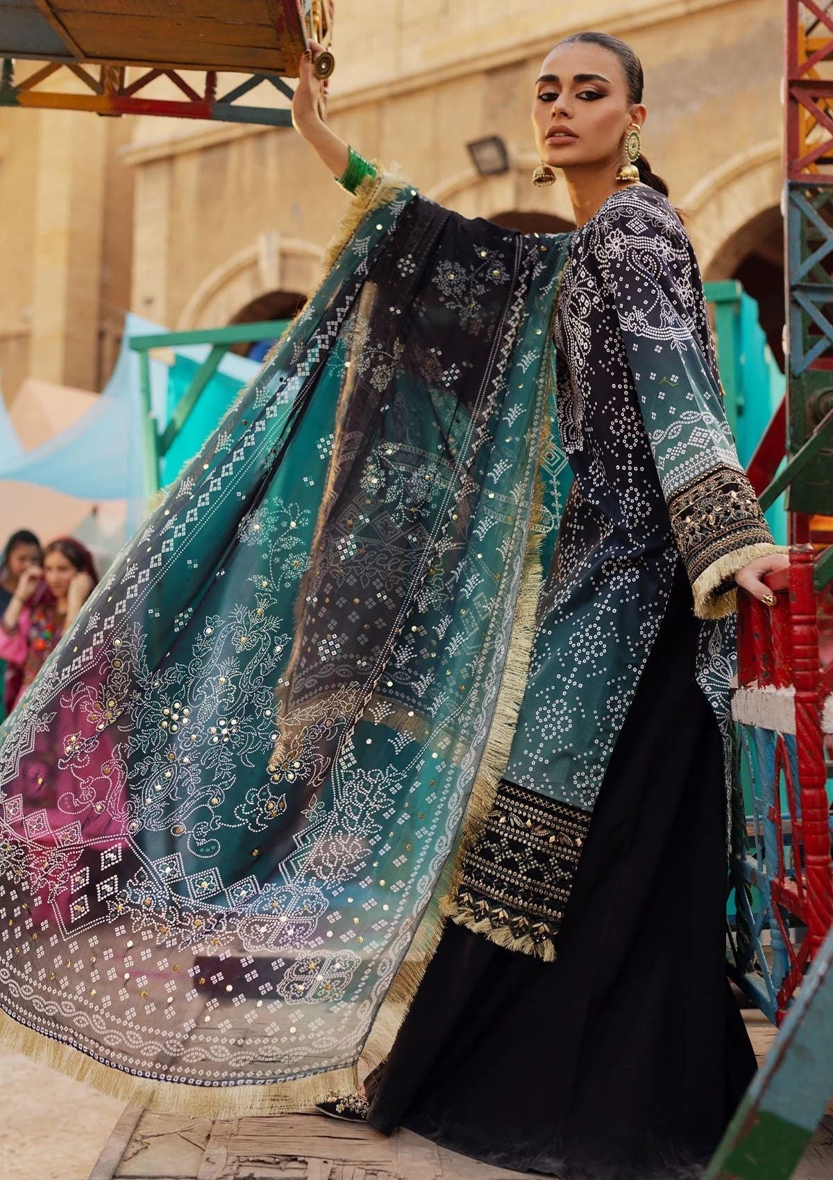 Lawn Collection - Nureh - Bazaar - Hand Embellished - NS24#129 - Official Nureh - Agha Fabrics UK