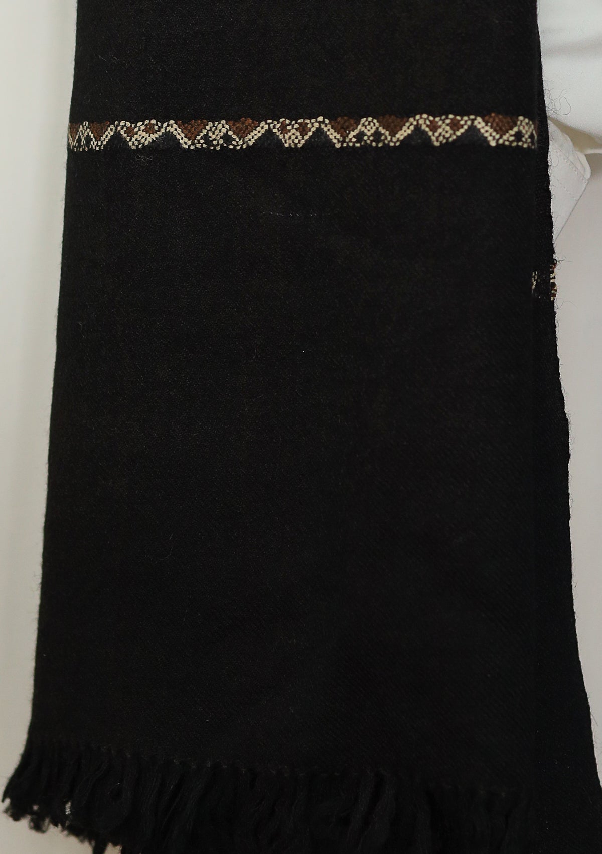 Men Shawls - Wool Shawls - D#24 - Black