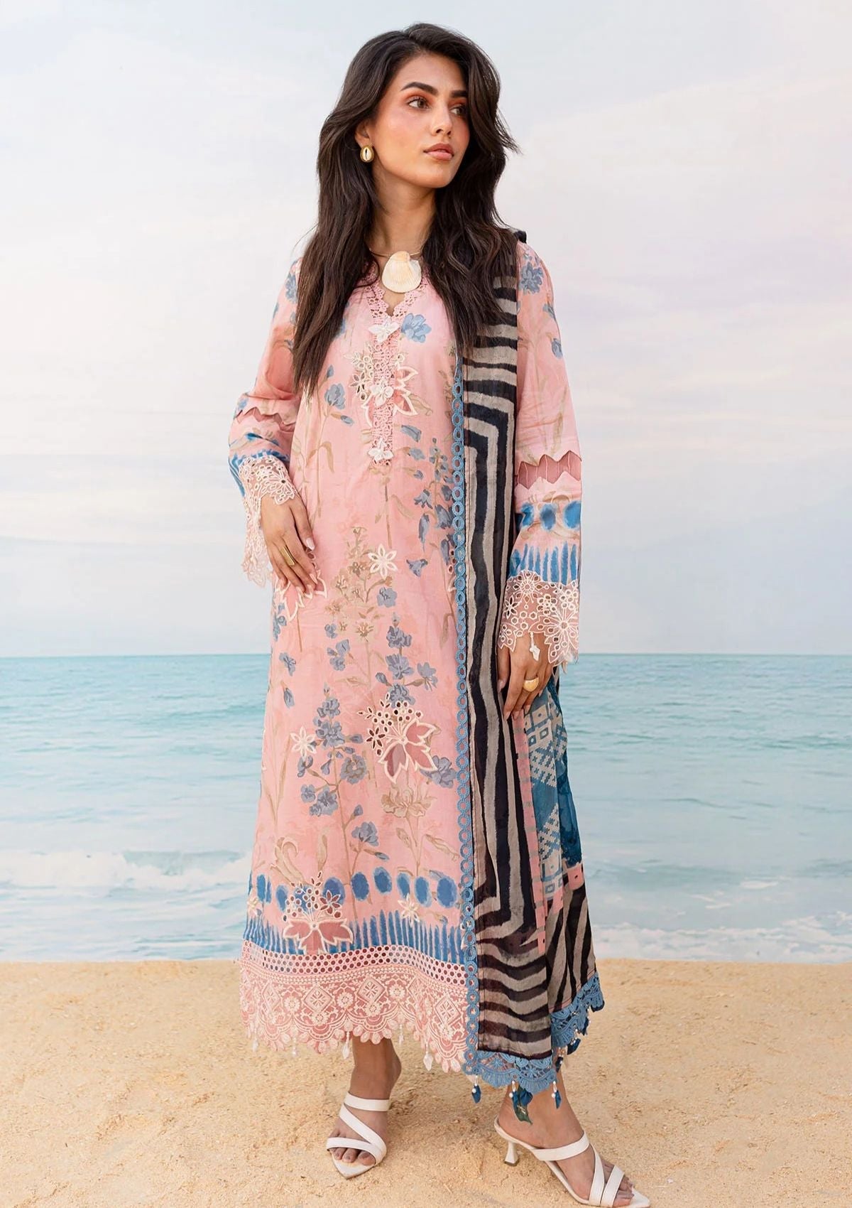 Lawn Collection - Nureh - Gardenia - Embroidered 24 - NS#132 - Official Nureh - Agha Fabrics UK