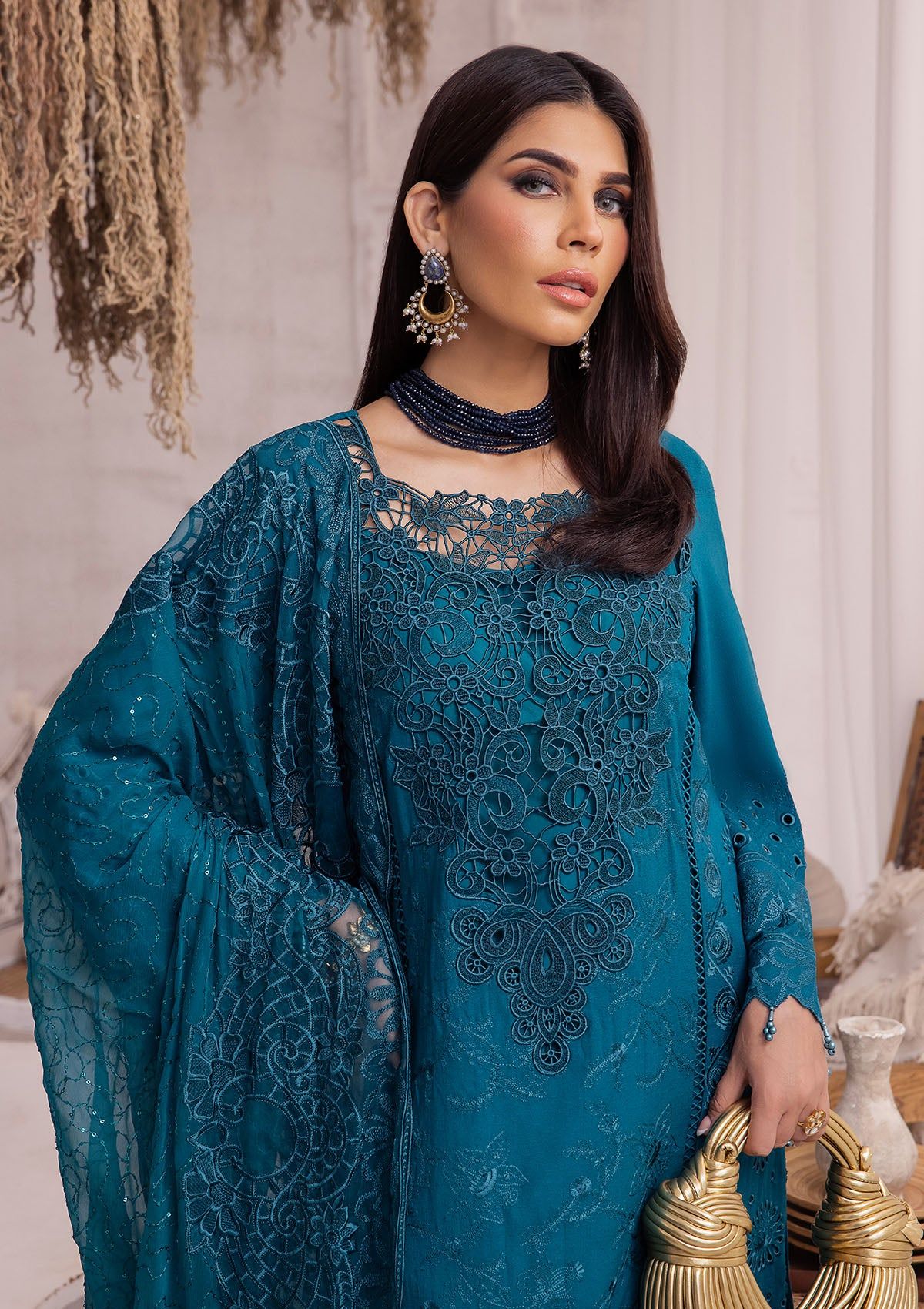 Winter Collection - Nureh - Exclusive - Karandi - NE#42 - Official Nureh - Agha Fabrics UK