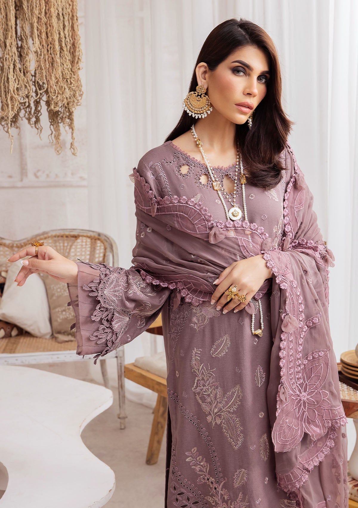 Winter Collection - Nureh - Exclusive - Karandi - NE#45 - Official Nureh - Agha Fabrics UK