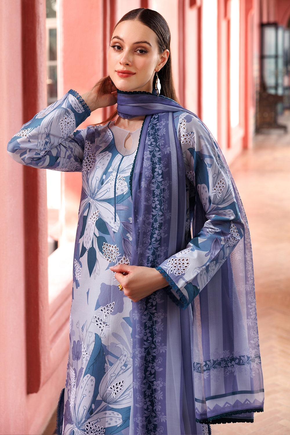 Farasha | Printed Essentials | Blue Passion