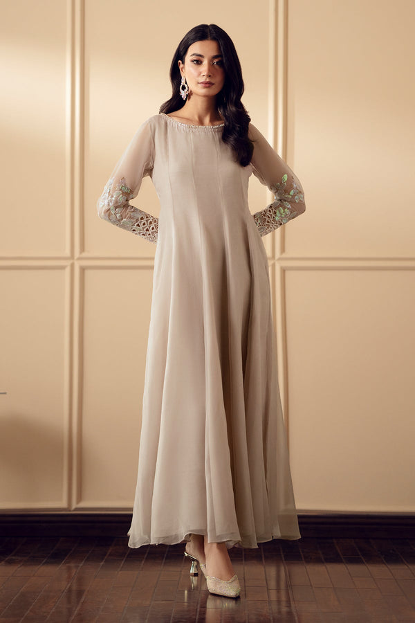 Baroque | Luxury Pret 25 | EMBROIDERED CHIFFON PR-893 - Official Baroque - Agha Fabrics UK