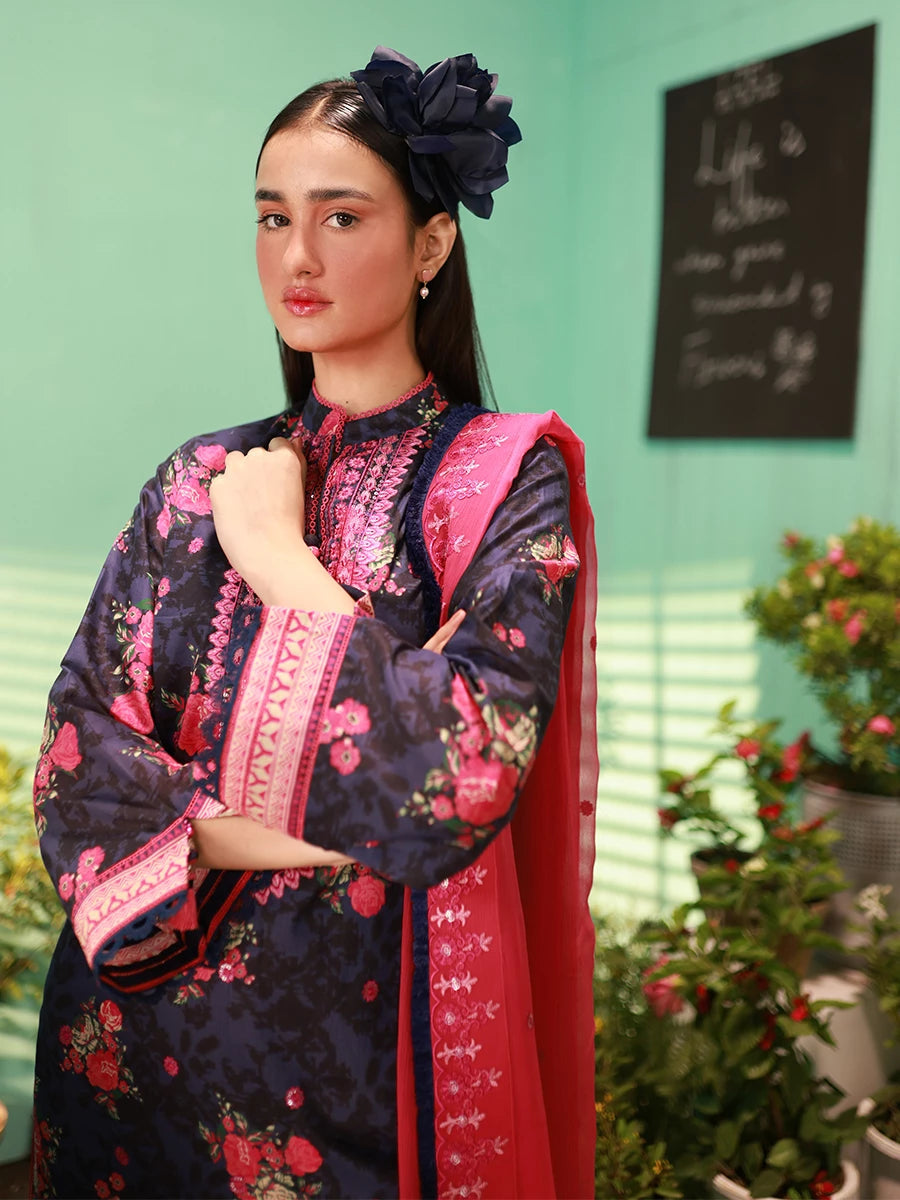 Salitex | Izel Lawn 24 | DAISY- LUXURY LAWN EMBROIDERED SUIT