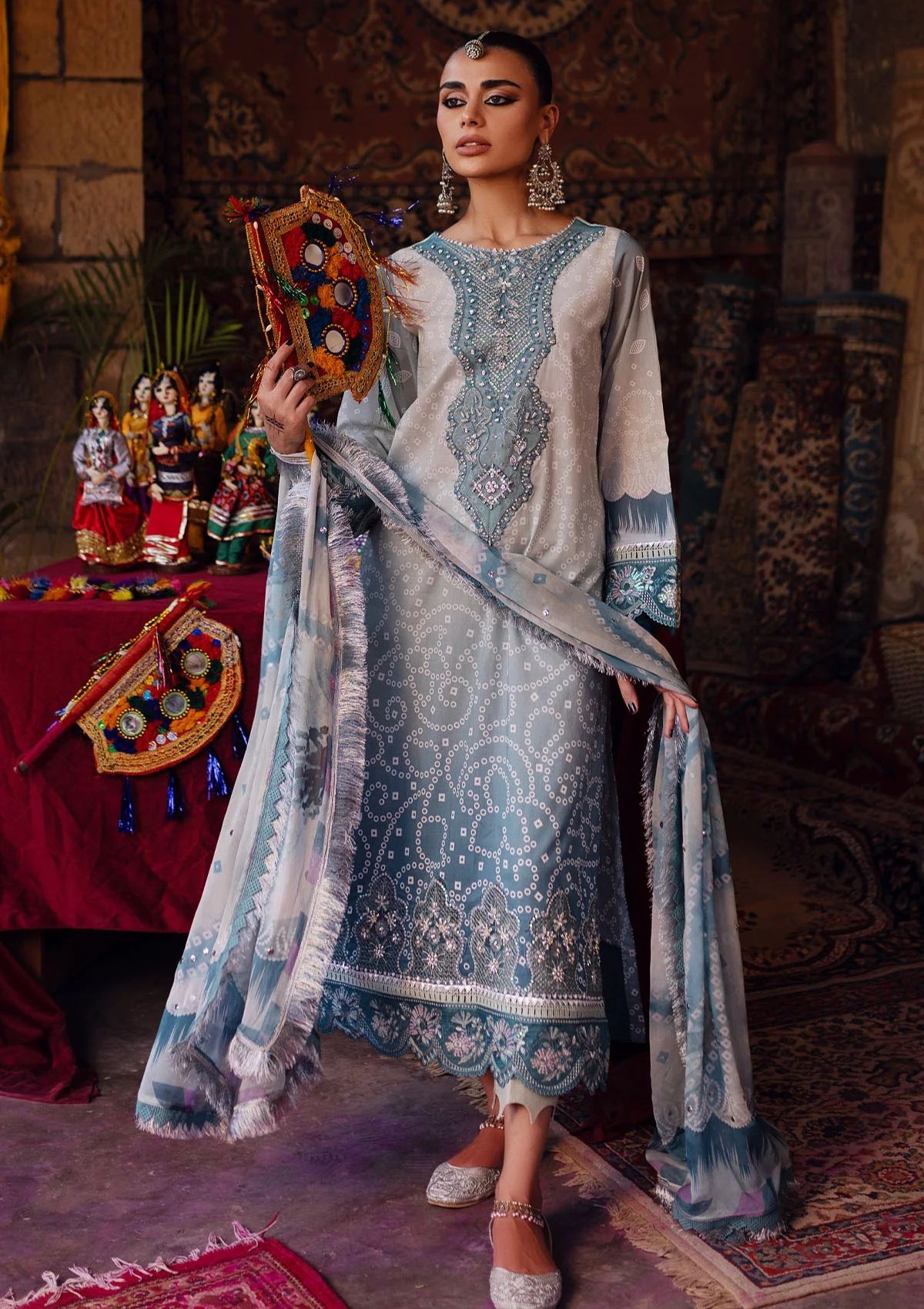 Lawn Collection - Nureh - Bazaar - Hand Embellished - NS24#130 - Official Nureh - Agha Fabrics UK