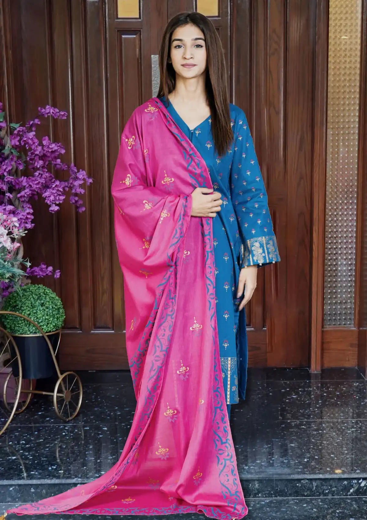 Winter Collection - Madiha Jahangir - Gulmira - Cambric - 3 pcs - D#08 - Official Madiha Jahangir - Agha Fabrics UK