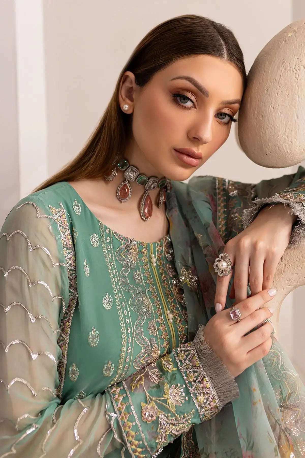Nureh | Fancy Formals | NP-513 - Official Nureh - Agha Fabrics UK