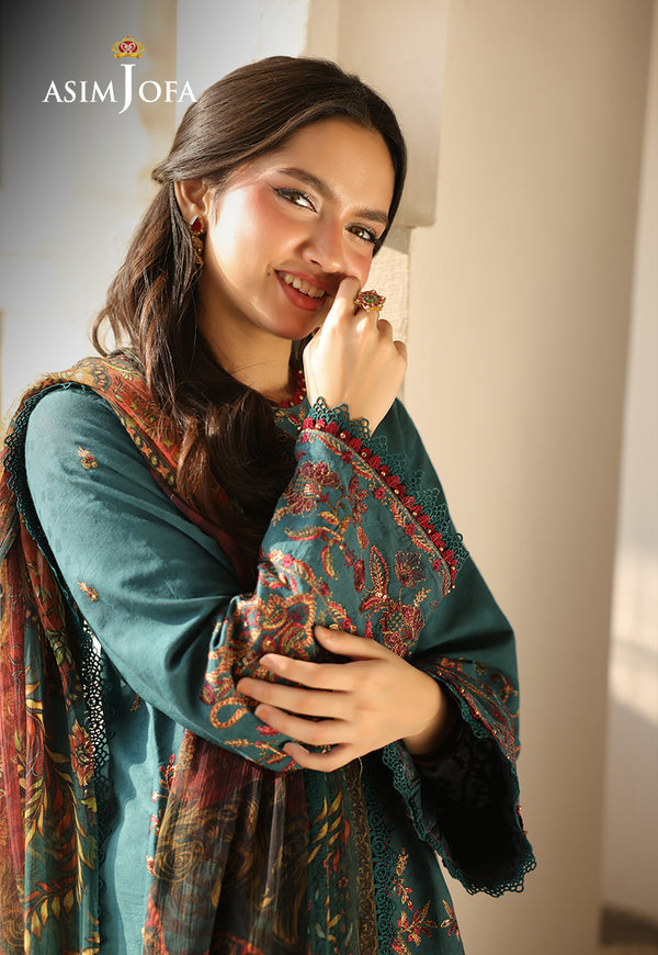 Asim Jofa | Summer Rhapsody | AJUBU-03 Embroidered Jacquard - Official Asim Jofa - Agha Fabrics UK